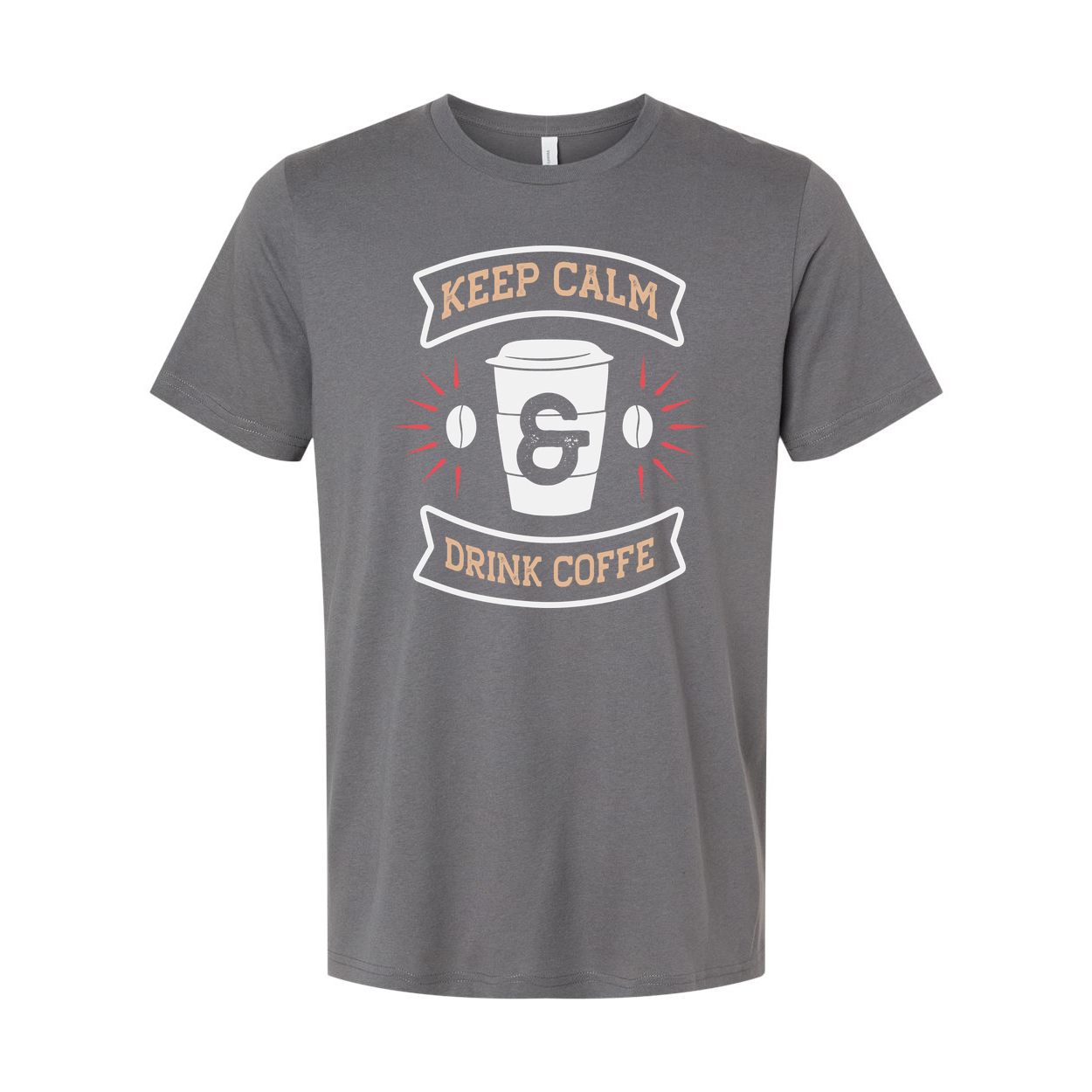Keep Calm Drink Coffee Graphic Tee Unisex Short Sleeve Shirt For Coffee Lovers Everyday