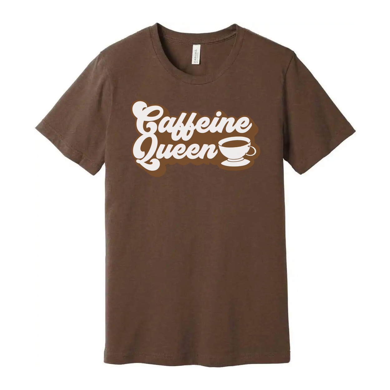 Caffeine Queen Coffee Graphic Unisex Tee For Coffee Lovers Casual Wear And Everyday Style