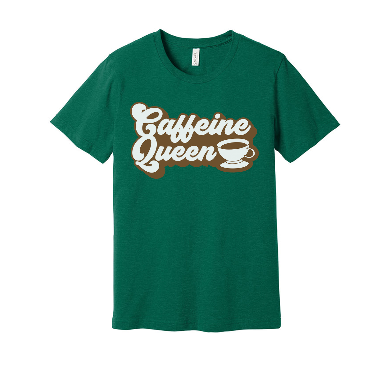 Caffeine Queen Coffee Graphic Unisex Tee For Coffee Lovers Casual Wear And Everyday Style