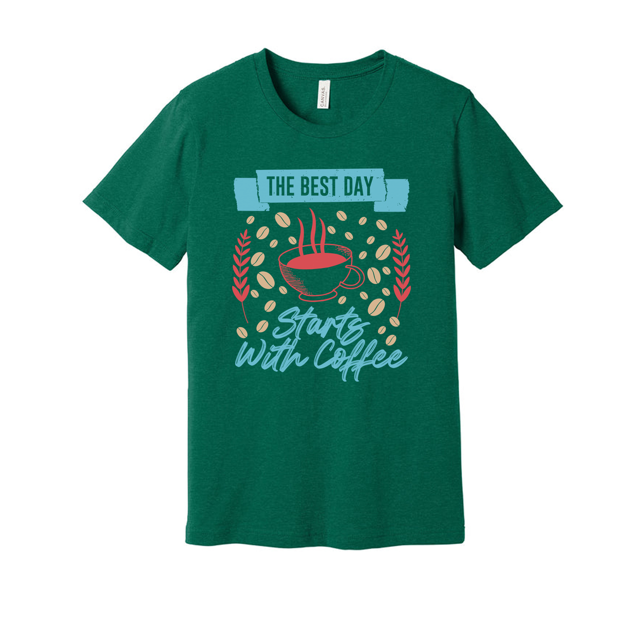 Unisex Coffee Graphic T Shirt With The Best Day Starts With Coffee Design For Morning Lovers