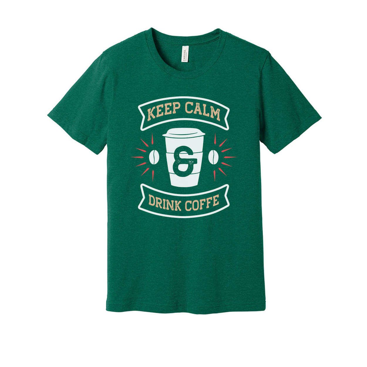 Keep Calm Drink Coffee Graphic Tee Unisex Short Sleeve Shirt For Coffee Lovers Everyday