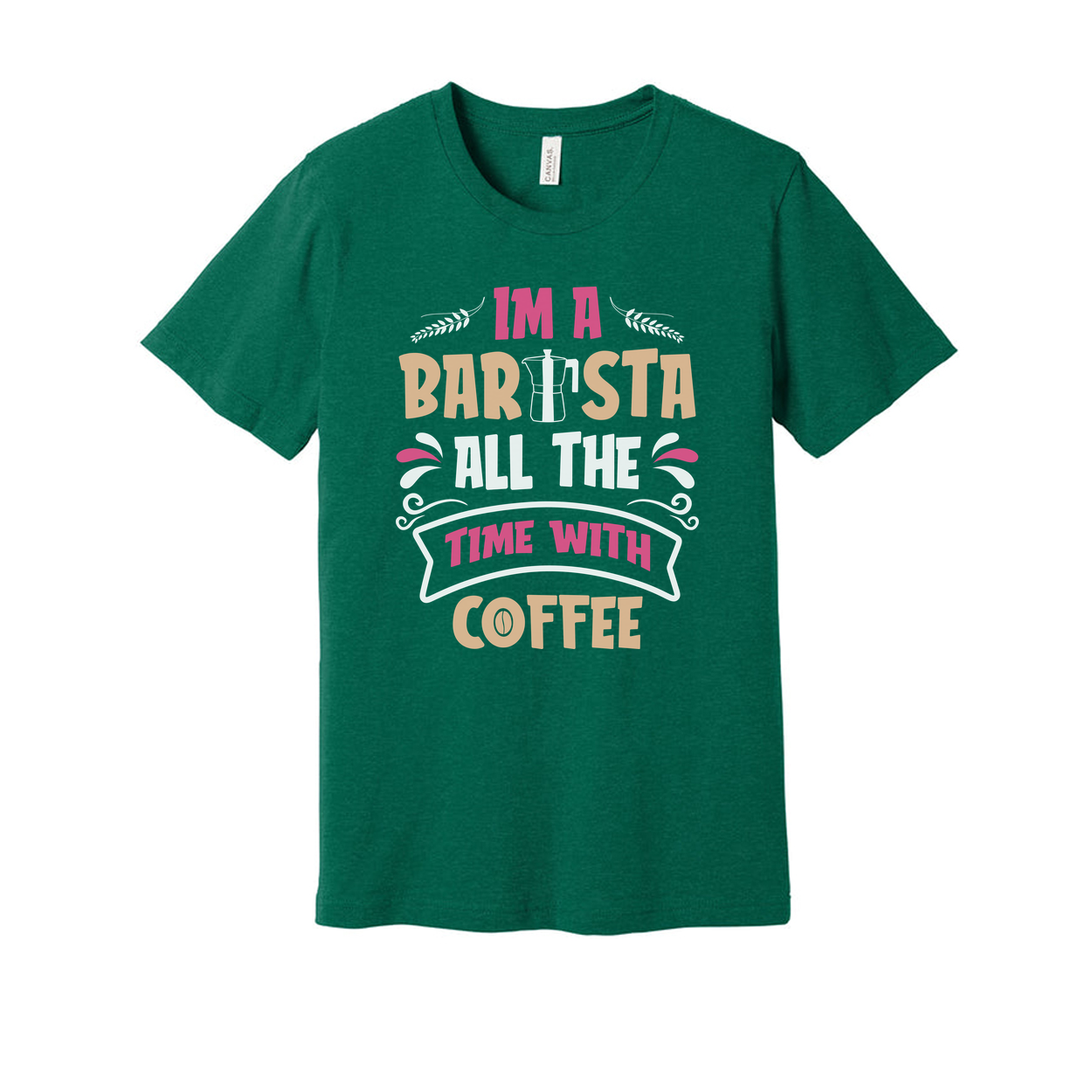 Unisex Barista Coffee T-Shirt With I Am A Barista All The Time With Coffee Graphic