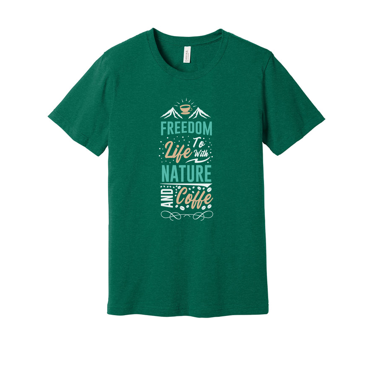 Unisex Coffee Nature Graphic Tee For Everyday Wear