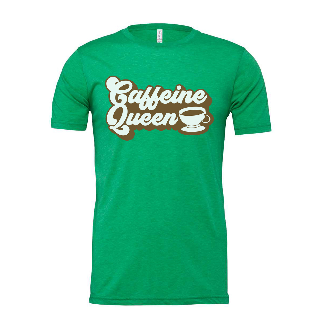 Caffeine Queen Coffee Graphic Unisex Tee For Coffee Lovers Casual Wear And Everyday Style