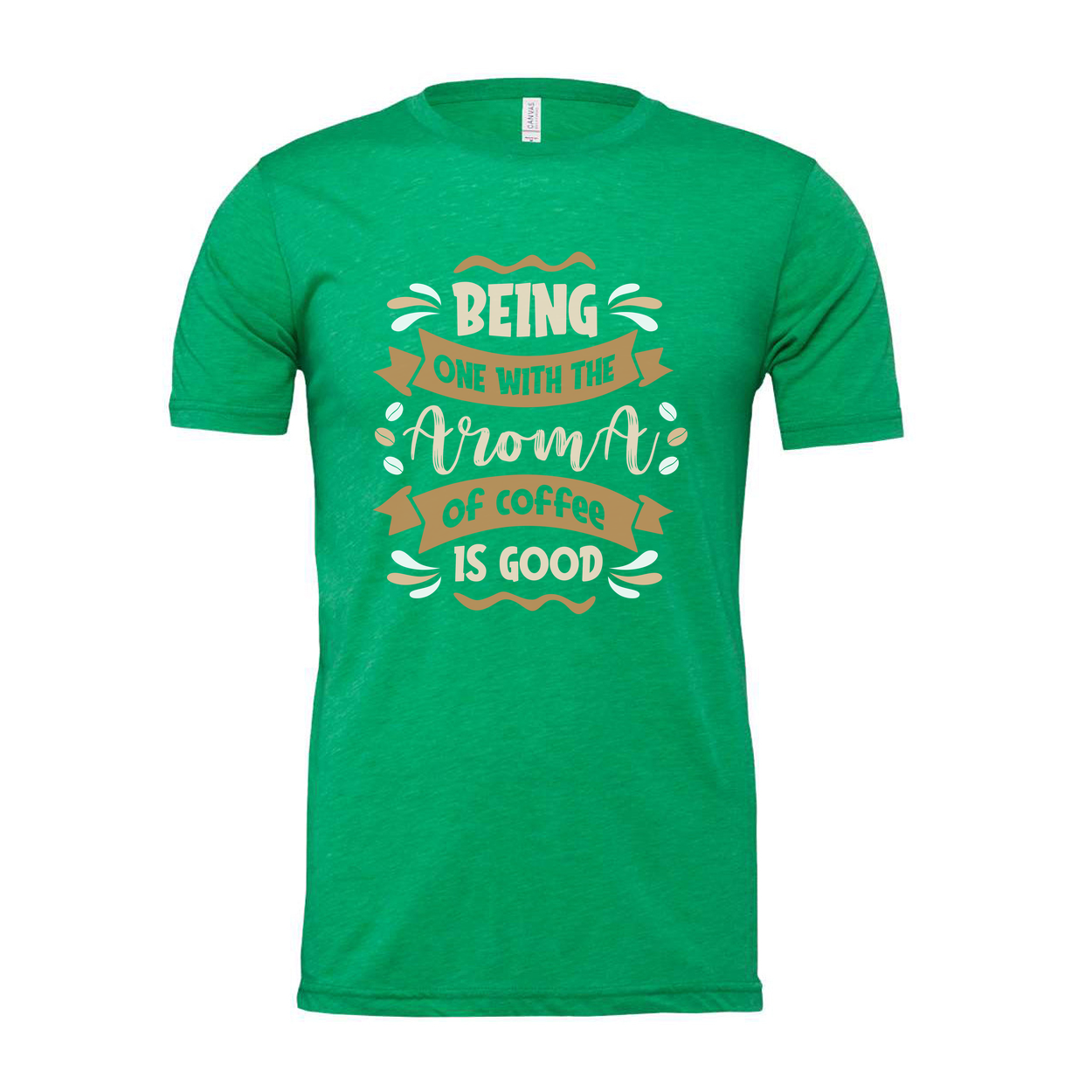 Unisex T Shirt Featuring Quote Being One With The Aroma Of Coffee Is Good Casual Wear For Coffee Lovers