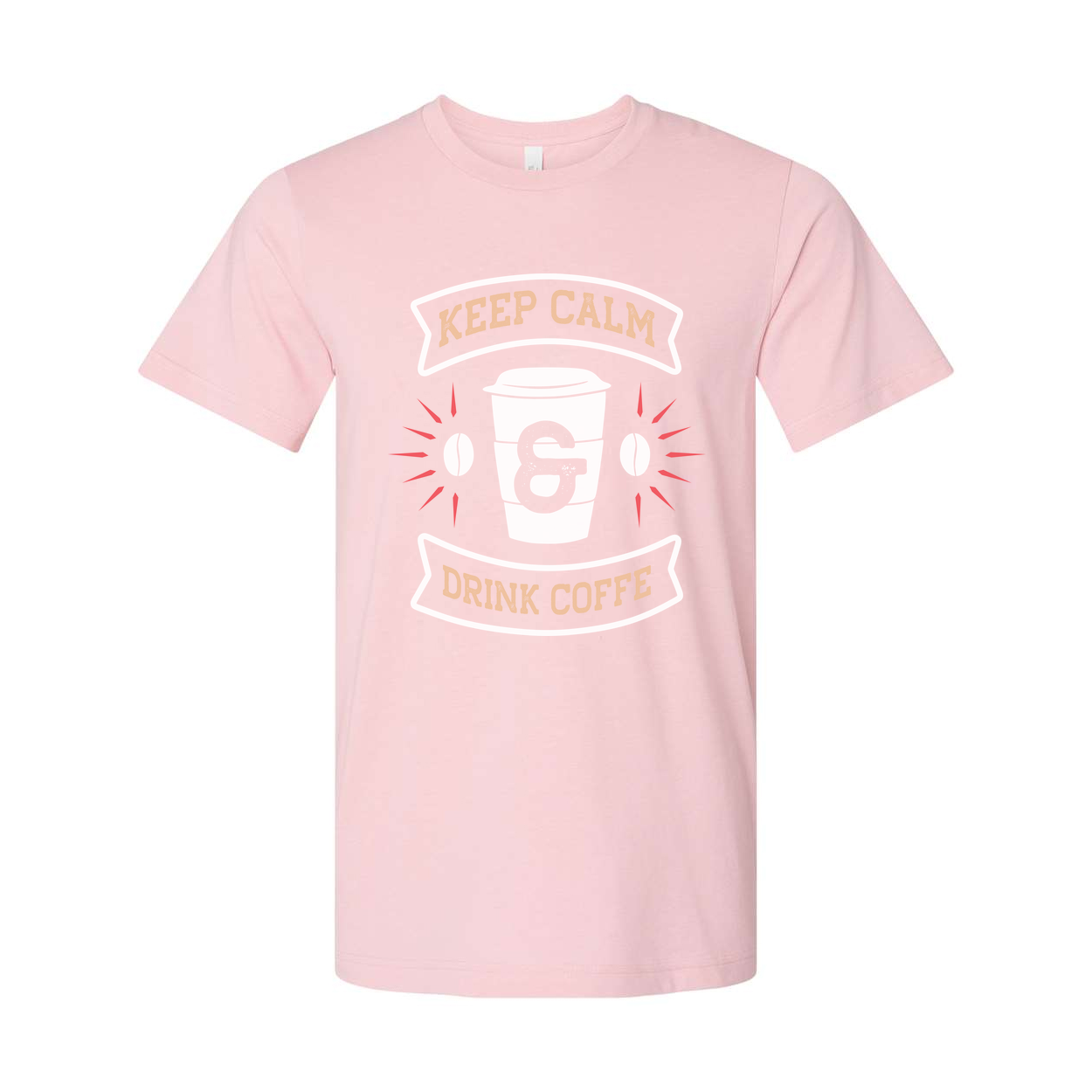 Keep Calm Drink Coffee Graphic Tee Unisex Short Sleeve Shirt For Coffee Lovers Everyday