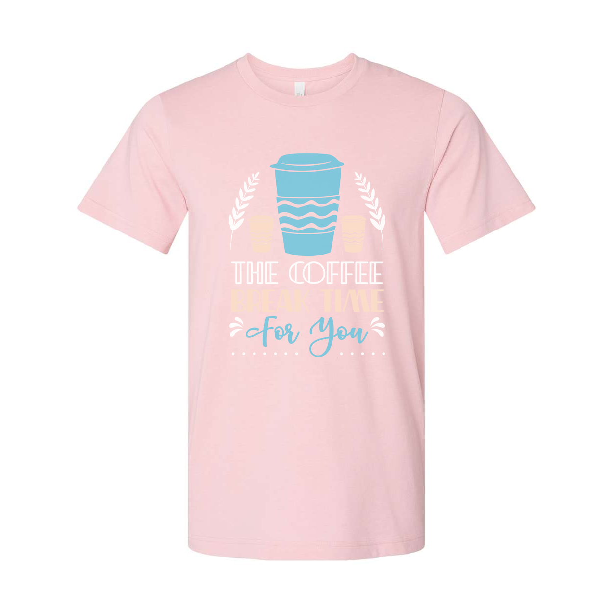 Coffee Break Time For You Graphic Unisex Short Sleeve T Shirt With Coffee Cup Design