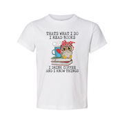 Unisex Graphic Tee With Owl Reading And Coffee Quote That's What I Do I Read Books I Drink Coffee And I Know Things