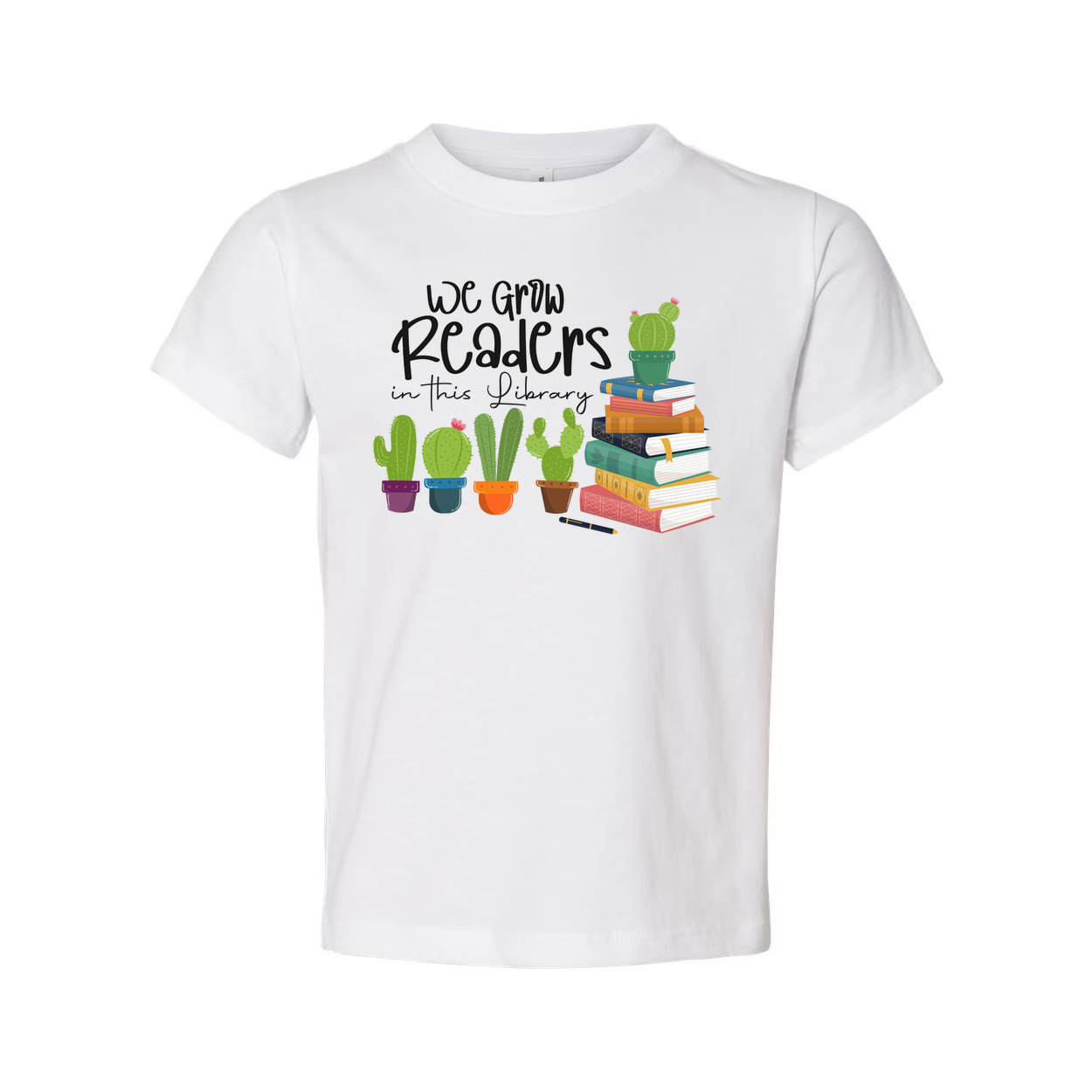 We Grow Readers In This Library Graphic Tee