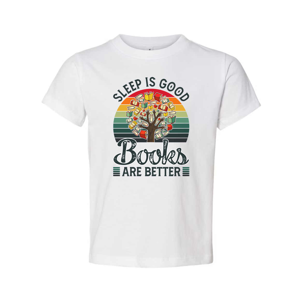 Sleep Is Good Books Are Better Graphic Tee For Book Lovers Unisex Casual Shirt For Readers