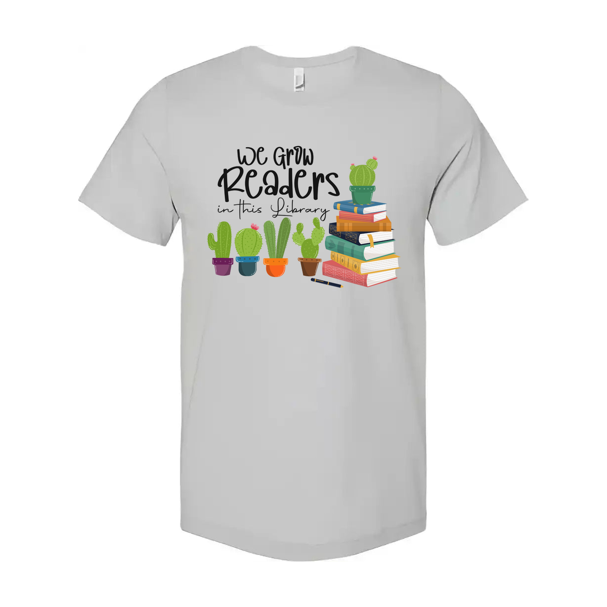 We Grow Readers In This Library Graphic Tee