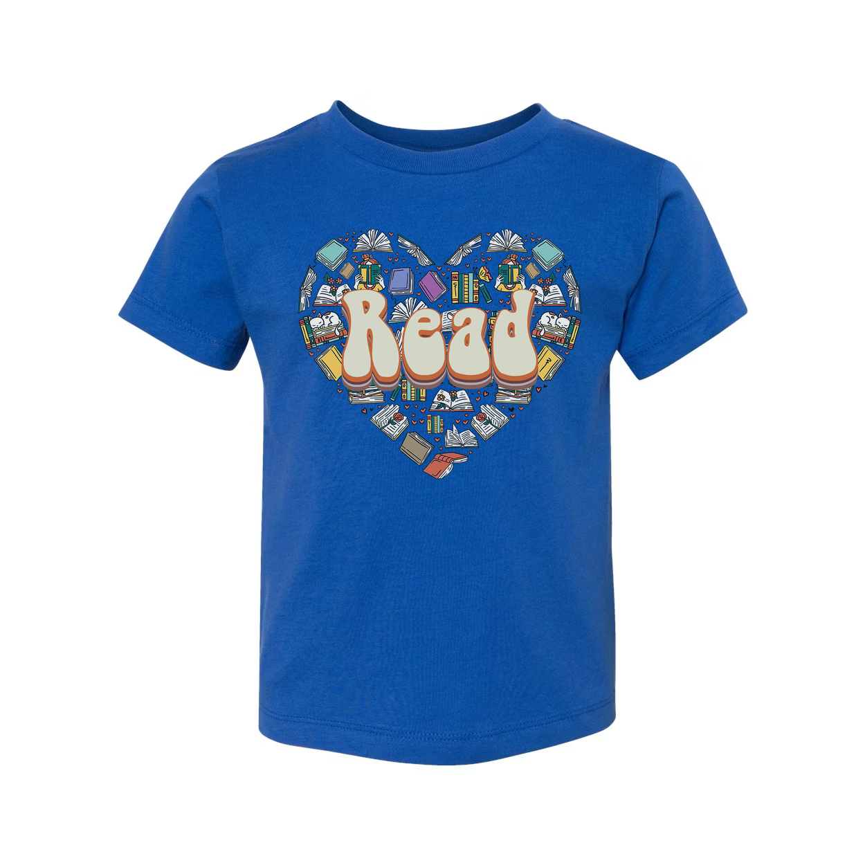 Unisex Read Heart Library Books Graphic T Shirt For Book Lovers And Avid Readers