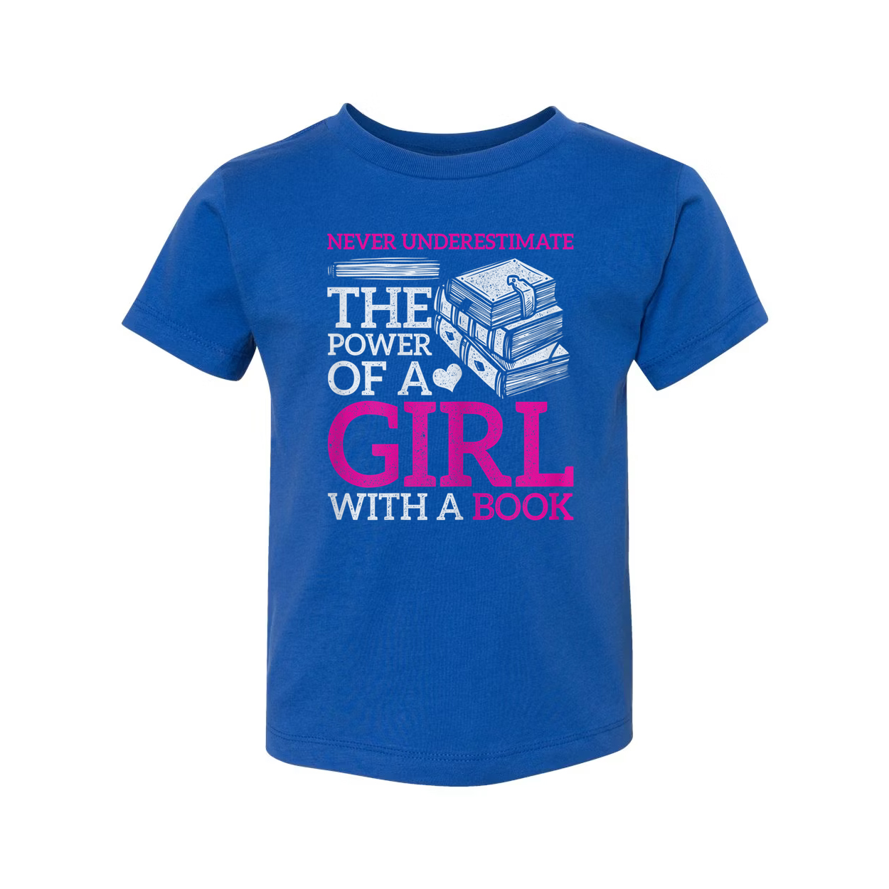 Never Underestimate The Power Of A Girl With A Book Graphic T Shirt Unisex Short Sleeve