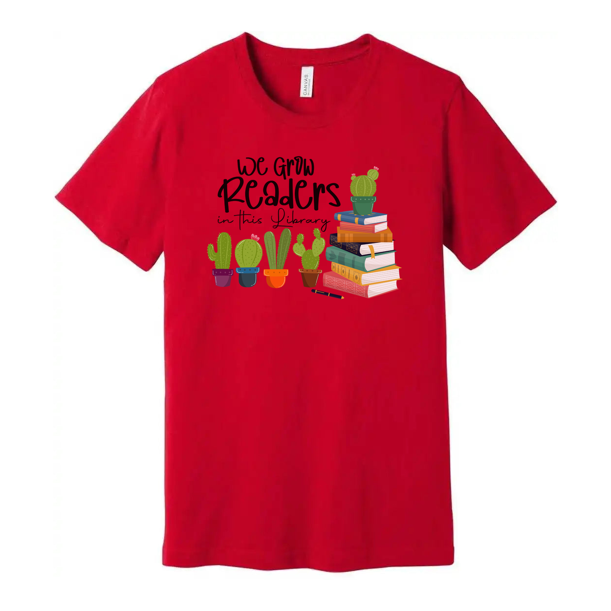 We Grow Readers In This Library Graphic Tee