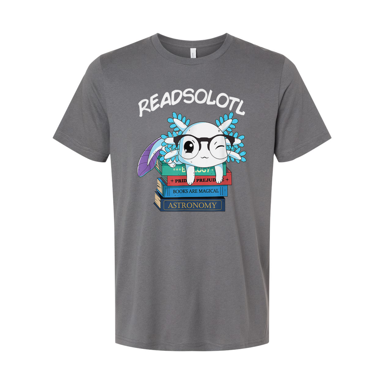 Unisex Bookish Panda Graphic Tee With Glasses And Stack Of Books