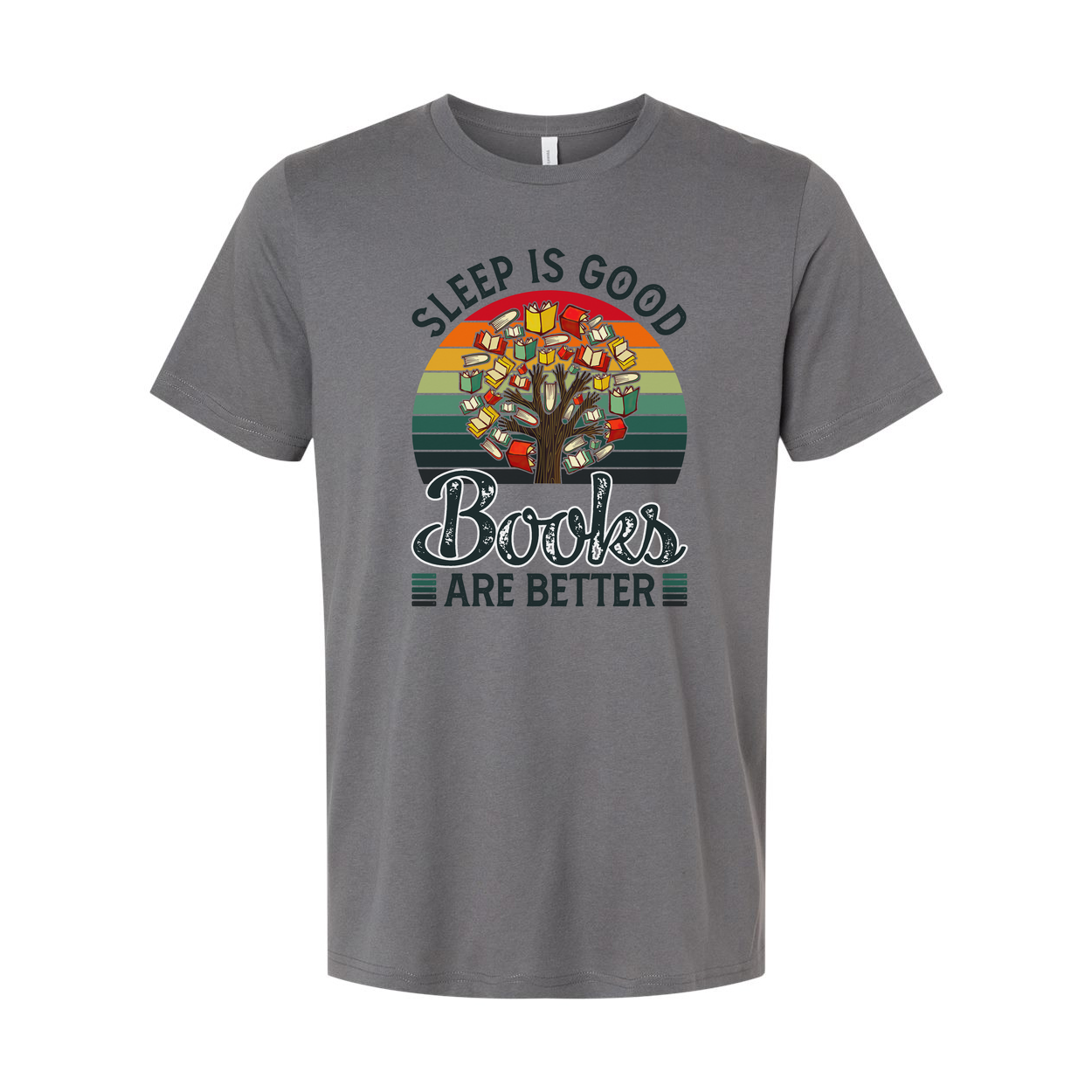 Sleep Is Good Books Are Better Graphic Tee For Book Lovers Unisex Casual Shirt For Readers