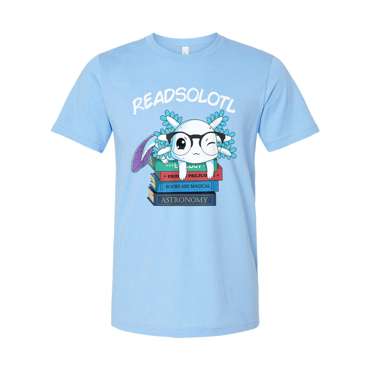 Unisex Bookish Panda Graphic Tee With Glasses And Stack Of Books