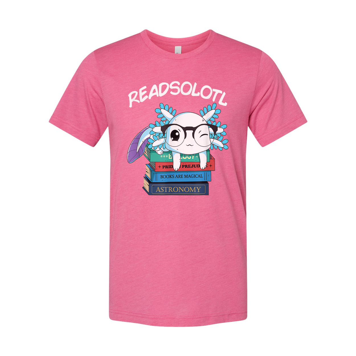 Unisex Bookish Panda Graphic Tee With Glasses And Stack Of Books