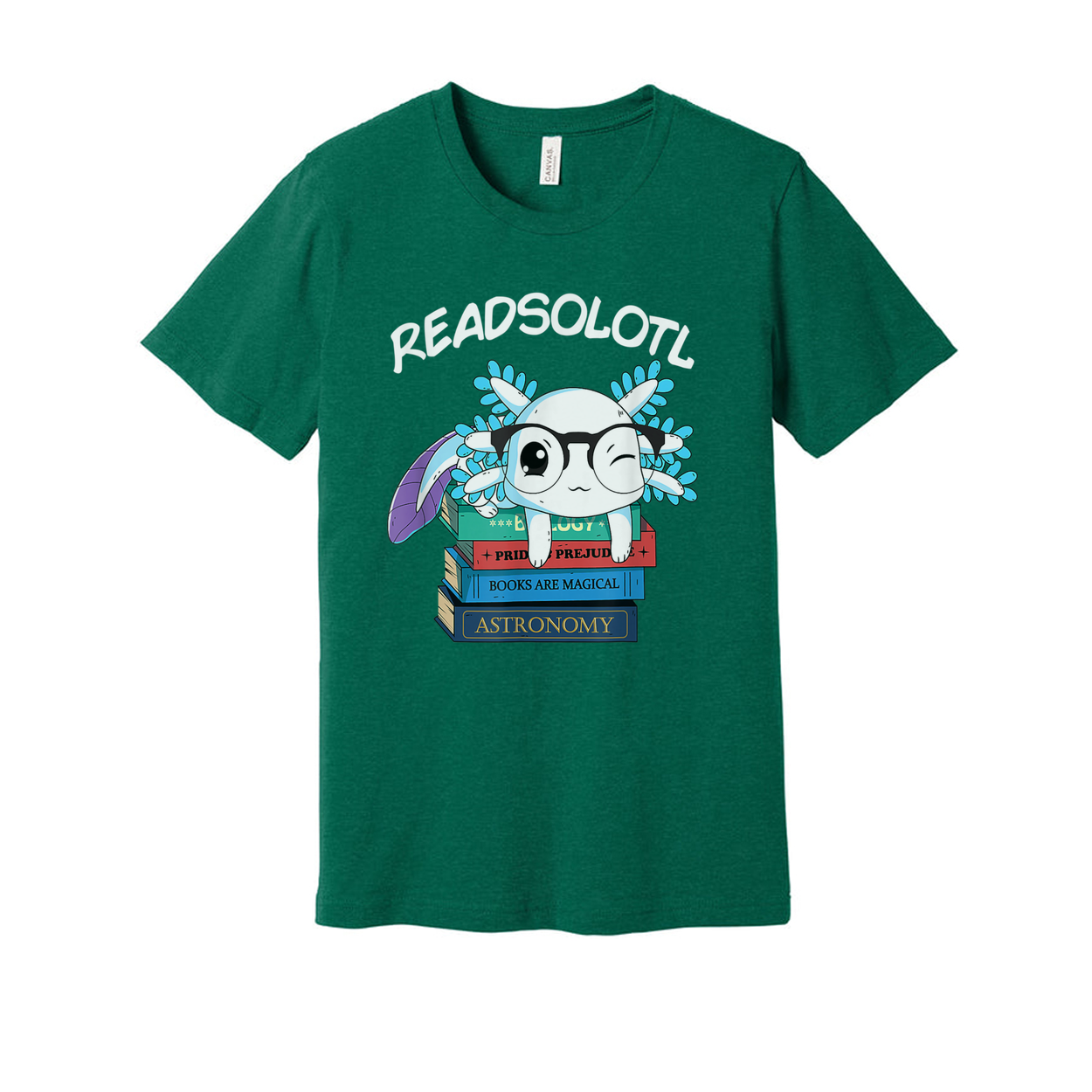 Unisex Bookish Panda Graphic Tee With Glasses And Stack Of Books
