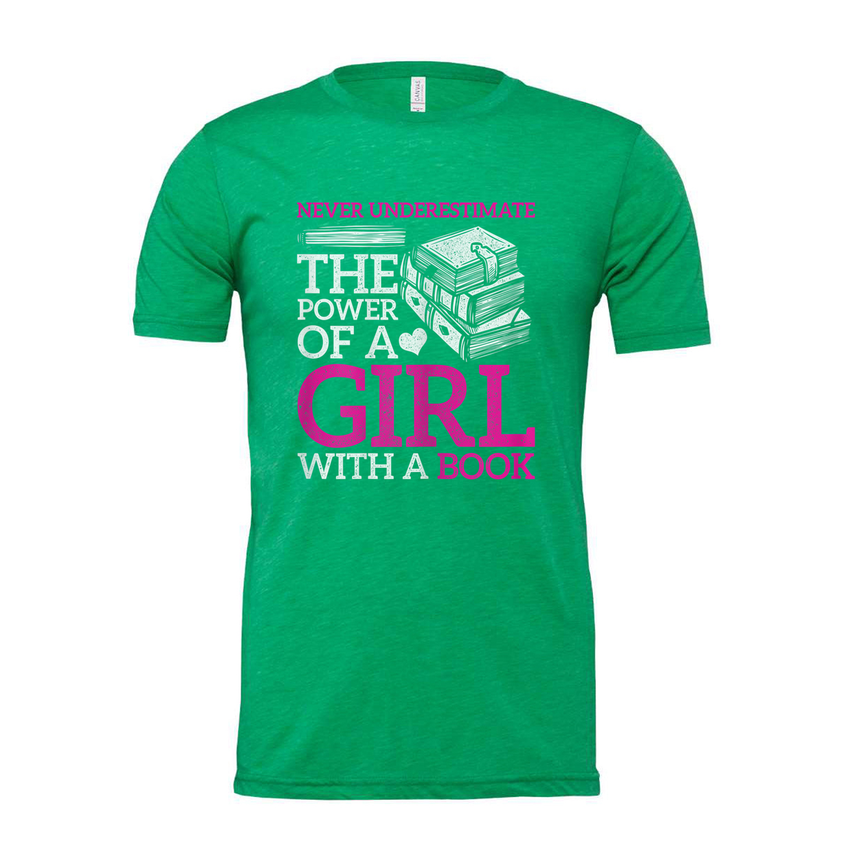 Never Underestimate The Power Of A Girl With A Book Graphic T Shirt Unisex Short Sleeve