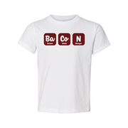 Bacon Chemistry Graphic T Shirt With Ba Co N Element Symbols For Science Lovers Design