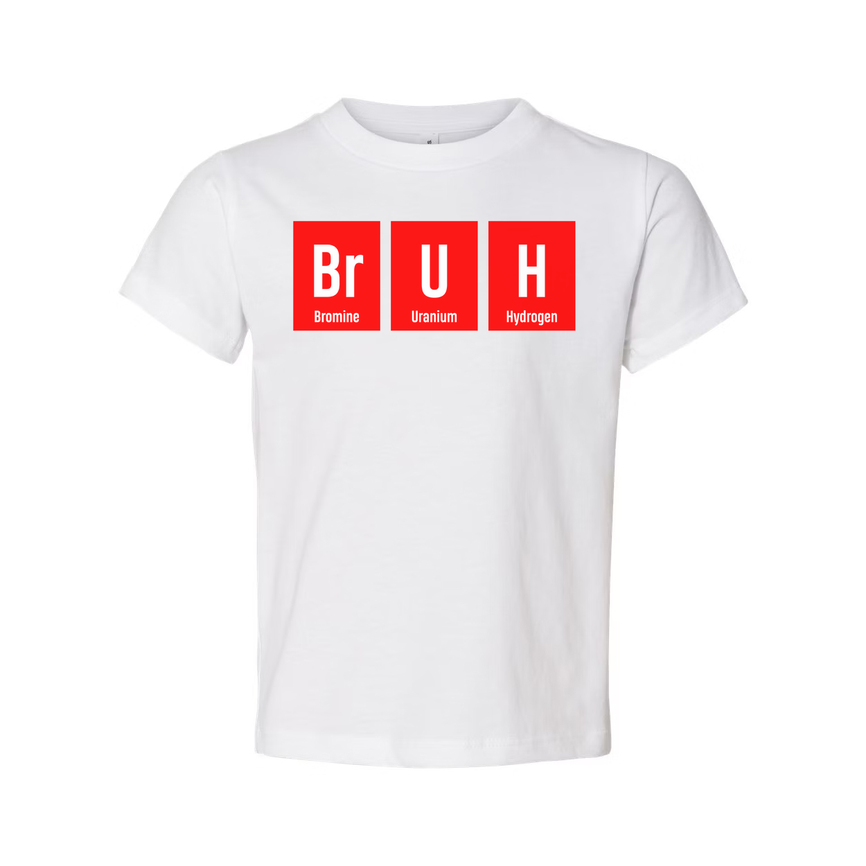 Bruh Elements Chemistry T Shirt Unisex Adults Science Themed Tee With Br U H Blocks
