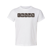 Unisex Science Themed Chocolate Elements Graphic T Shirt With Periodic Table Style Blocks