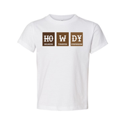 Howdy Elements T Shirt With Ho W Dy Periodic Table Blocks Chemistry Design For Science Lovers Unisex
