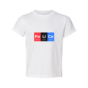 Unisex Science Themed Graphic Tee With Po Li Ce Periodic Elements Design For Curious Minds