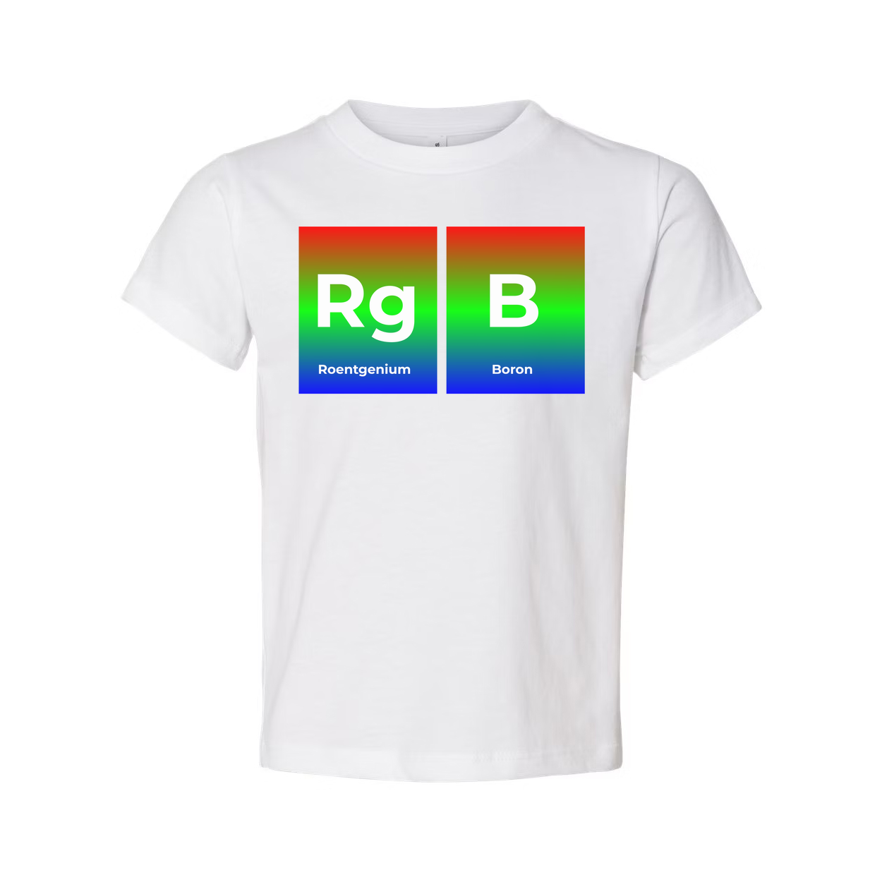 Unisex Science T Shirt With Roentgenium and Boron Element Blocks Design for Science Lovers