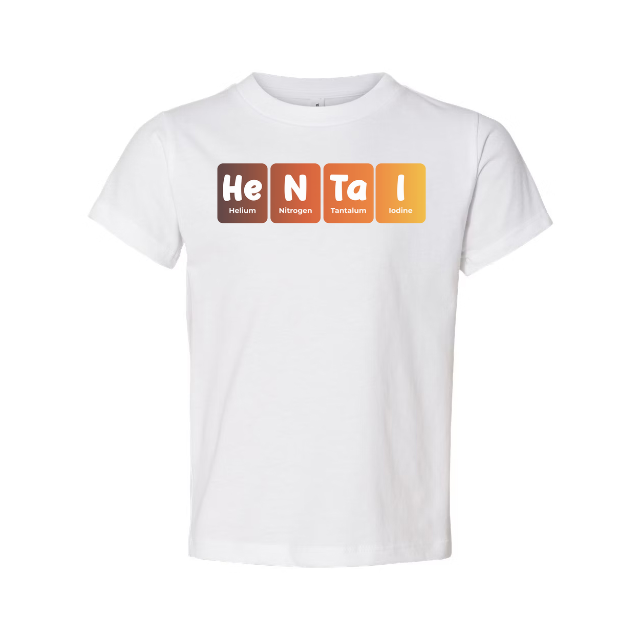 Science Themed Unisex T Shirt With Elements He N Ta I Letter Blocks Design Graphic Tee For Men And Women