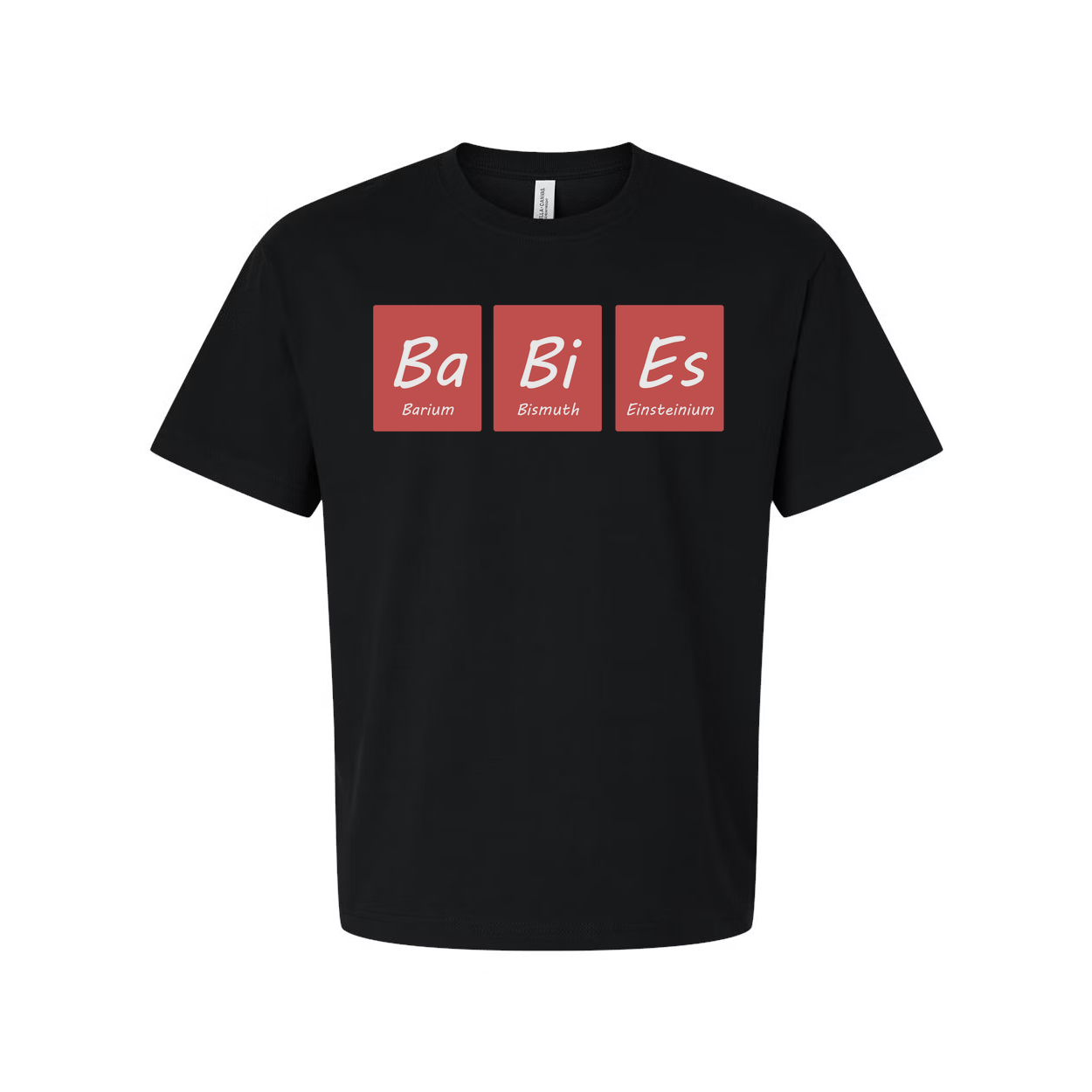 Science Themed Unisex T Shirt With Ba Bi Es Periodic Table Blocks Design For Chemistry Lovers