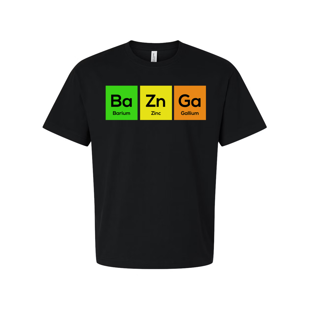 Science Themed Unisex T Shirt With Barium Zinc Gallium Element Blocks Periodic Table Inspired