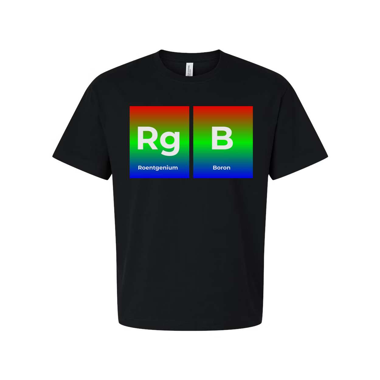 Unisex Science T Shirt With Roentgenium and Boron Element Blocks Design for Science Lovers