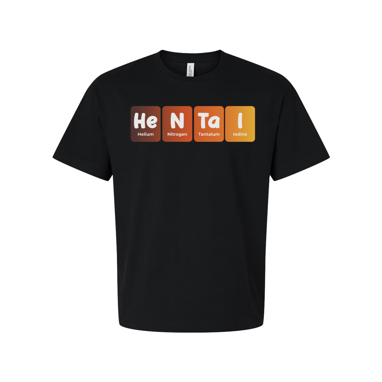 Science Themed Unisex T Shirt With Elements He N Ta I Letter Blocks Design Graphic Tee For Men And Women