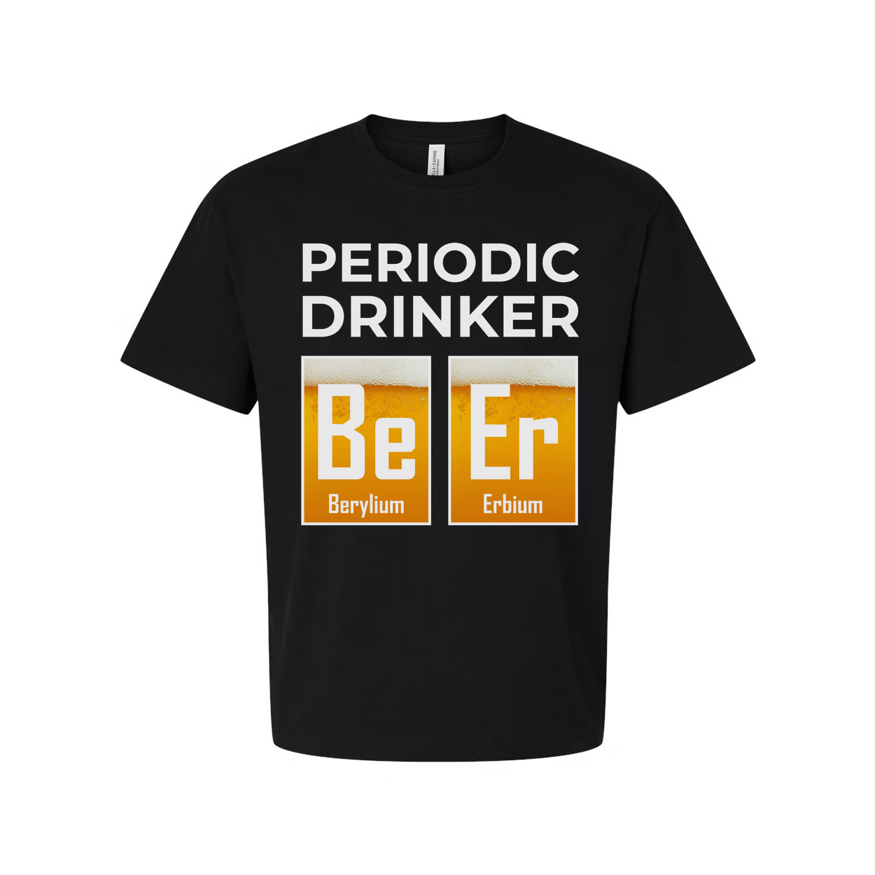 Periodic Drinker Unisex T Shirt With Element Tiles Be And Er Chemistry Humor Tee For Scientists