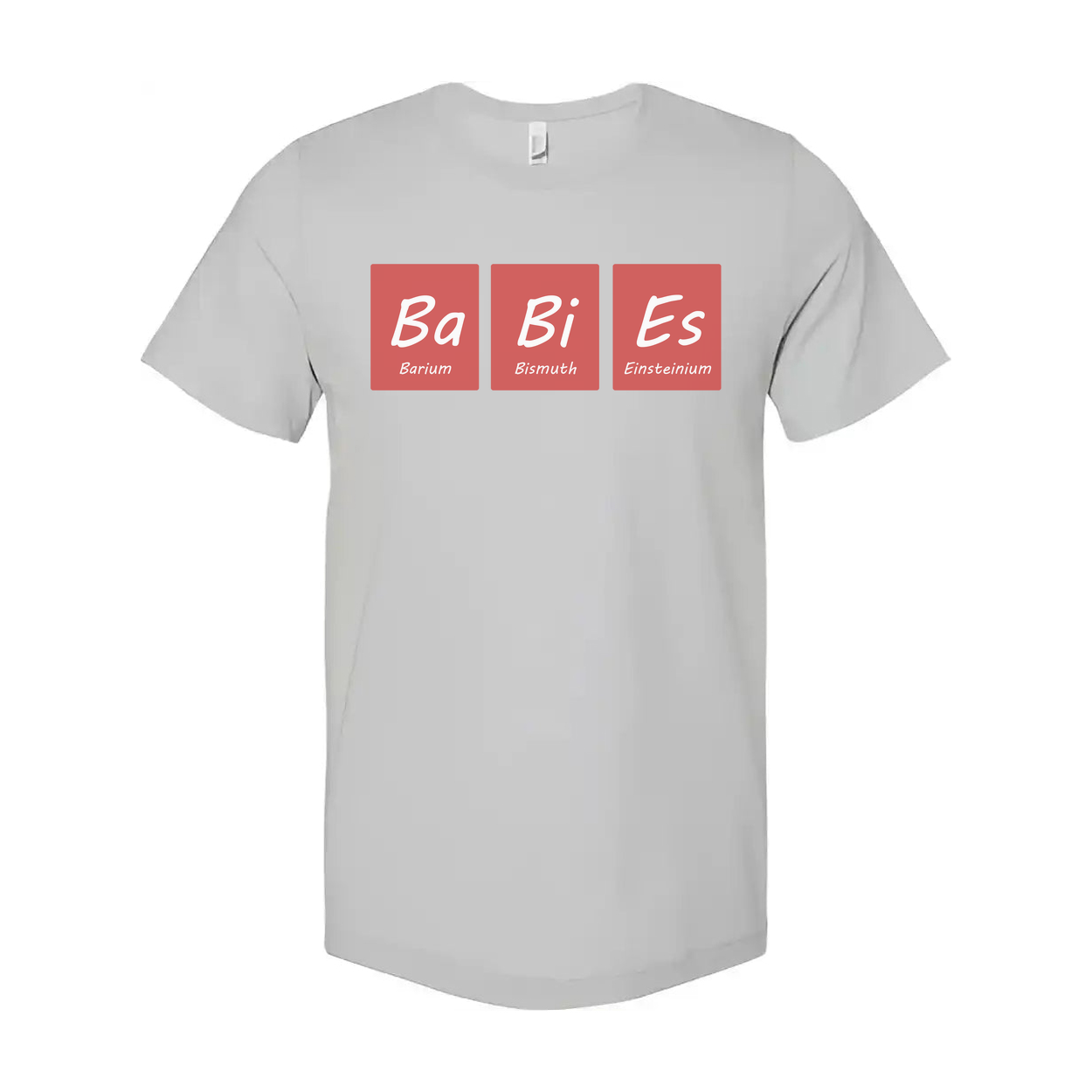 Science Themed Unisex T Shirt With Ba Bi Es Periodic Table Blocks Design For Chemistry Lovers