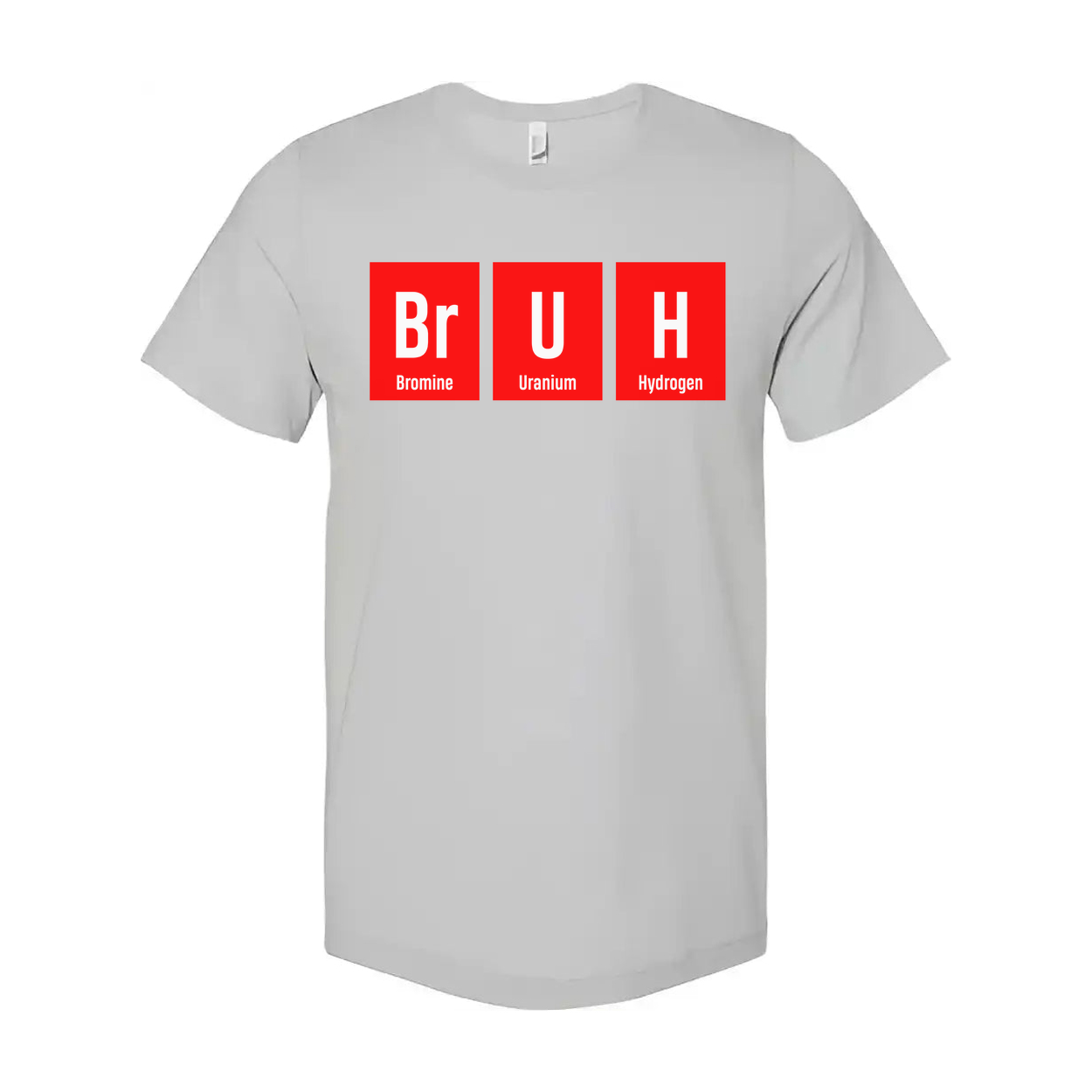 Bruh Elements Chemistry T Shirt Unisex Adults Science Themed Tee With Br U H Blocks