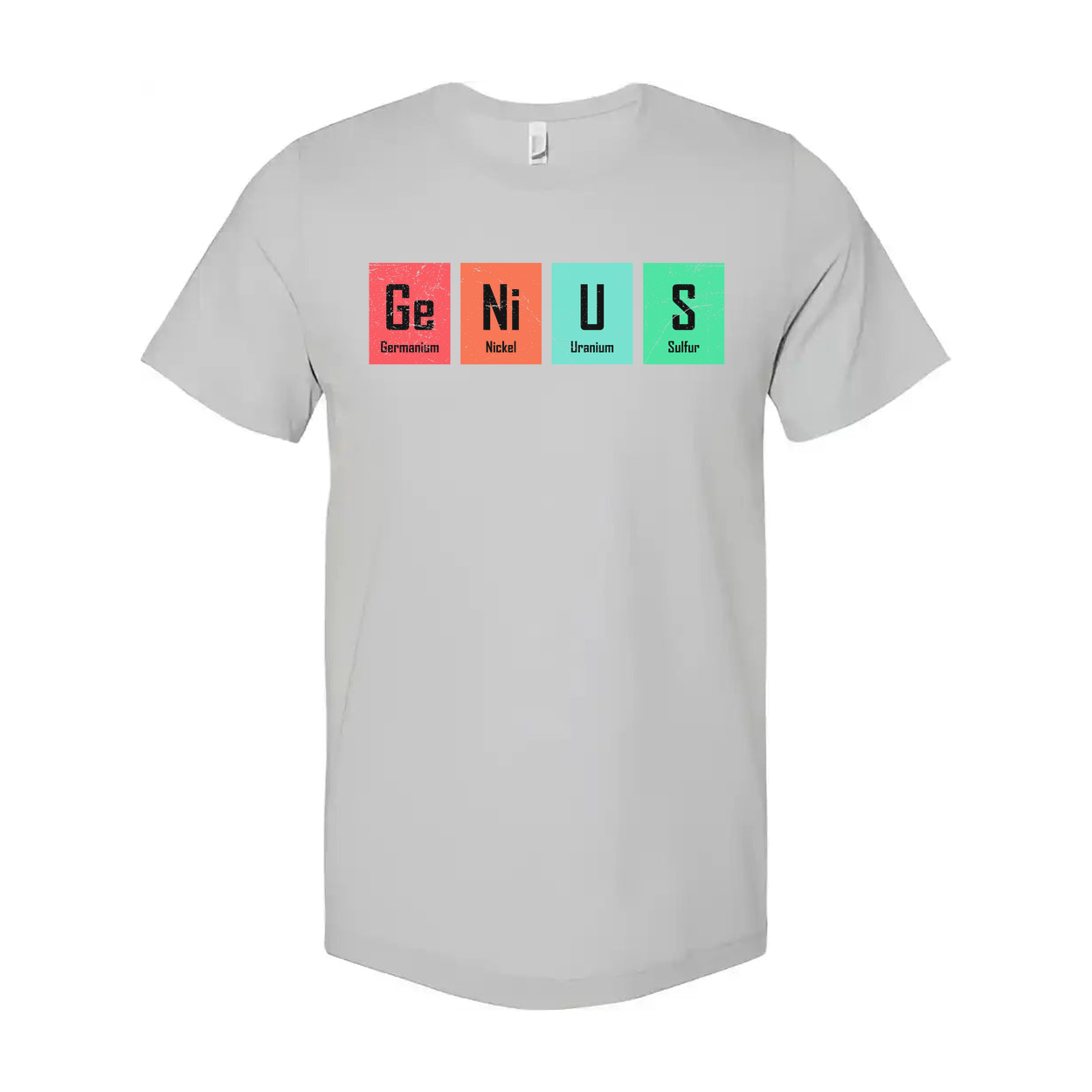 Ge Ni U S Elements Graphic T Shirt Science Themed Unisex Casual Short Sleeve Tee For Education