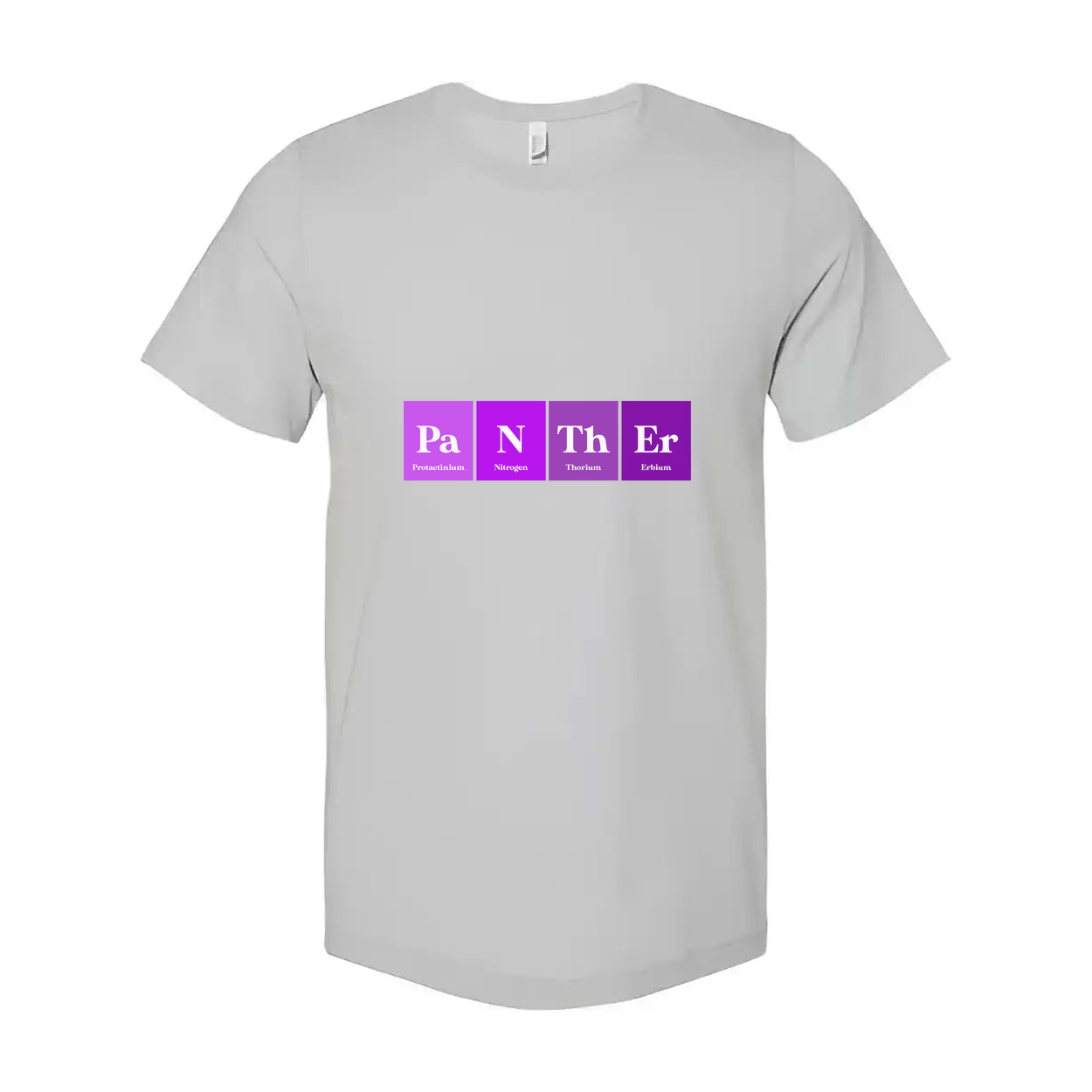 Panther Themed Periodic Table Style Graphic T Shirt For Science Lovers Unisex Tee