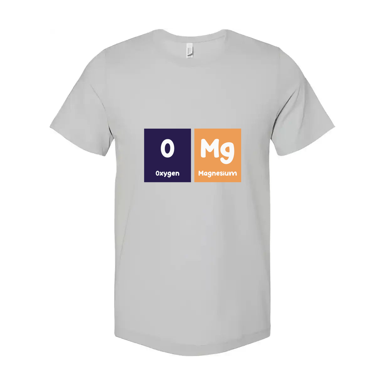 Unisex Science T Shirt With Oxygen And Magnesium Element Symbols Graphic Design Pattern