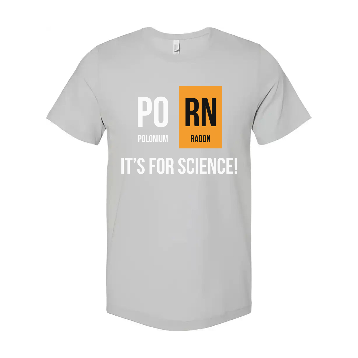Unisex Science Themed T Shirt With Polonium Radon Element Design