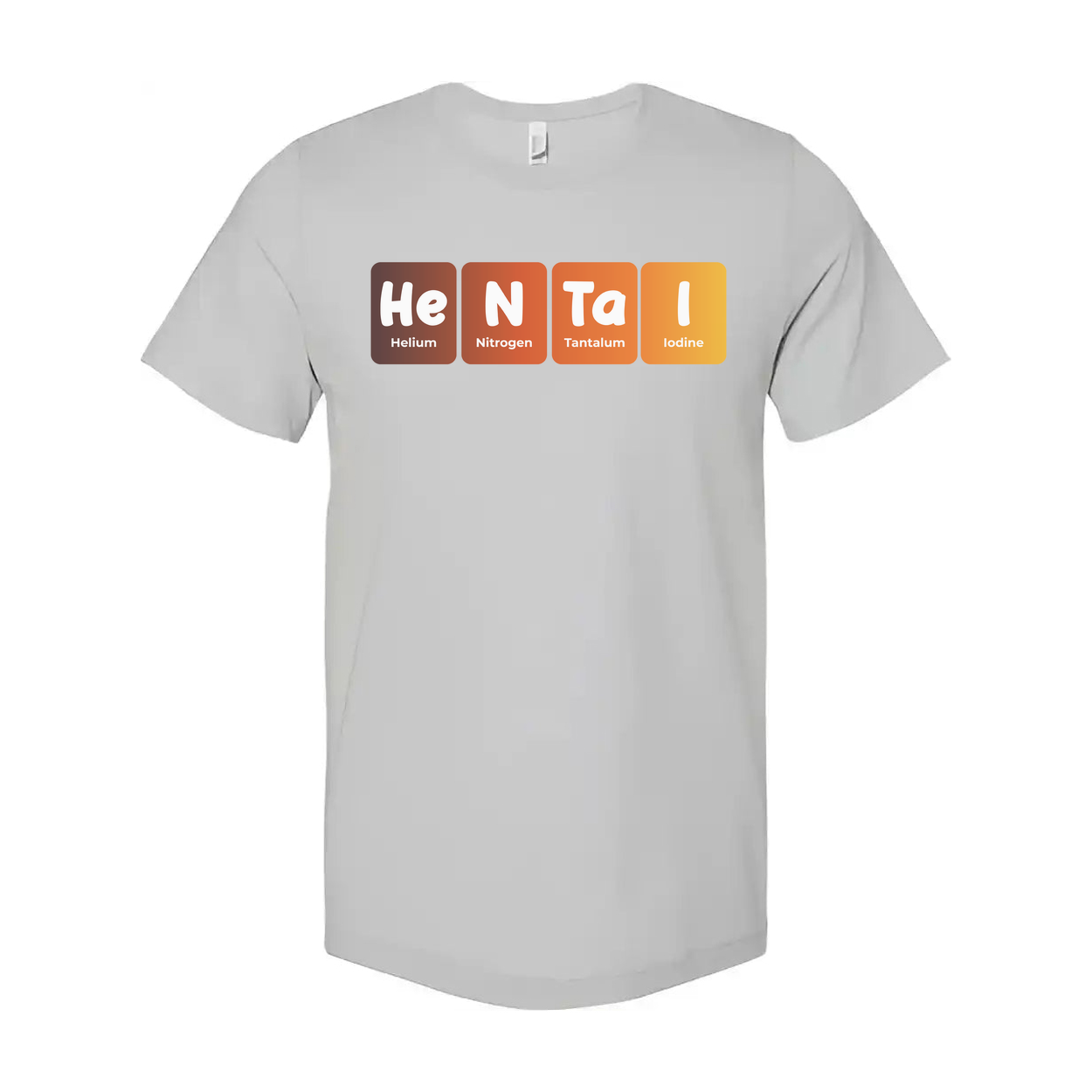 Science Themed Unisex T Shirt With Elements He N Ta I Letter Blocks Design Graphic Tee For Men And Women
