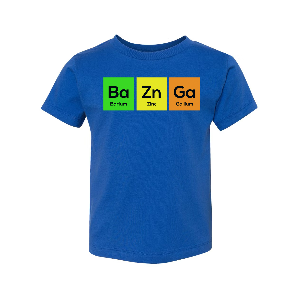 Science Themed Unisex T Shirt With Barium Zinc Gallium Element Blocks Periodic Table Inspired