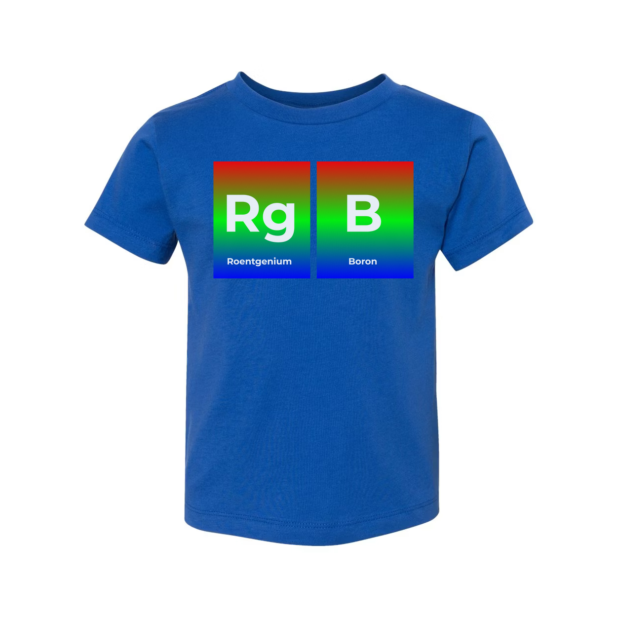 Unisex Science T Shirt With Roentgenium and Boron Element Blocks Design for Science Lovers