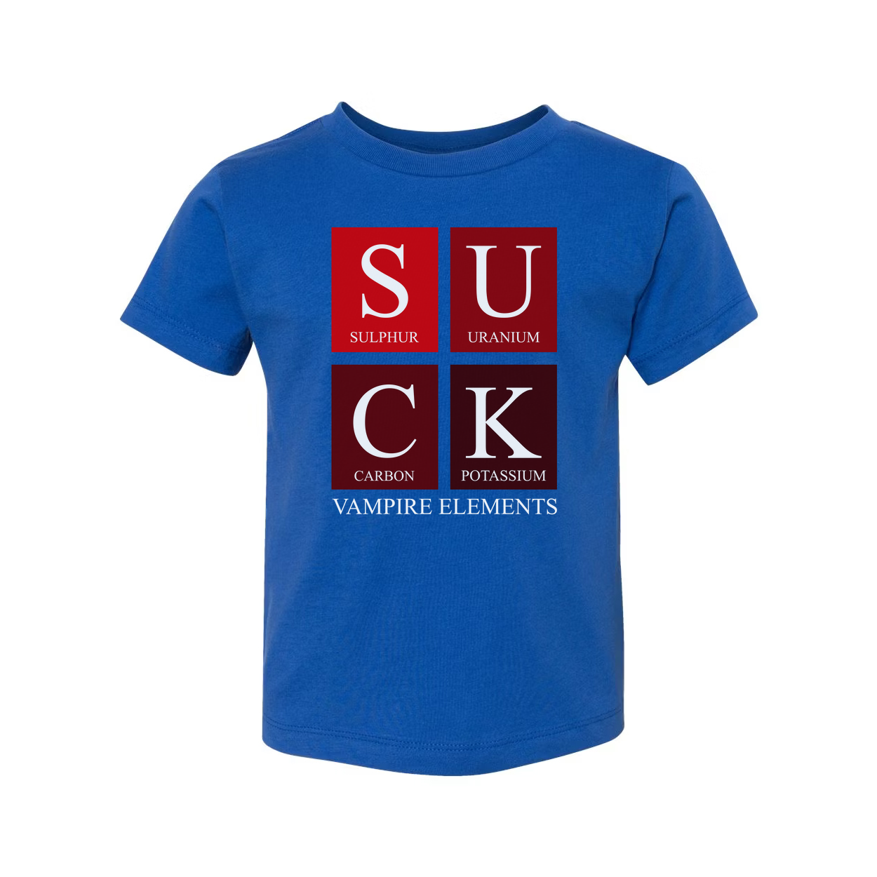 Vampire Elements S U C K Graphic Tee For Science Lovers Unisex Short Sleeve Shirt