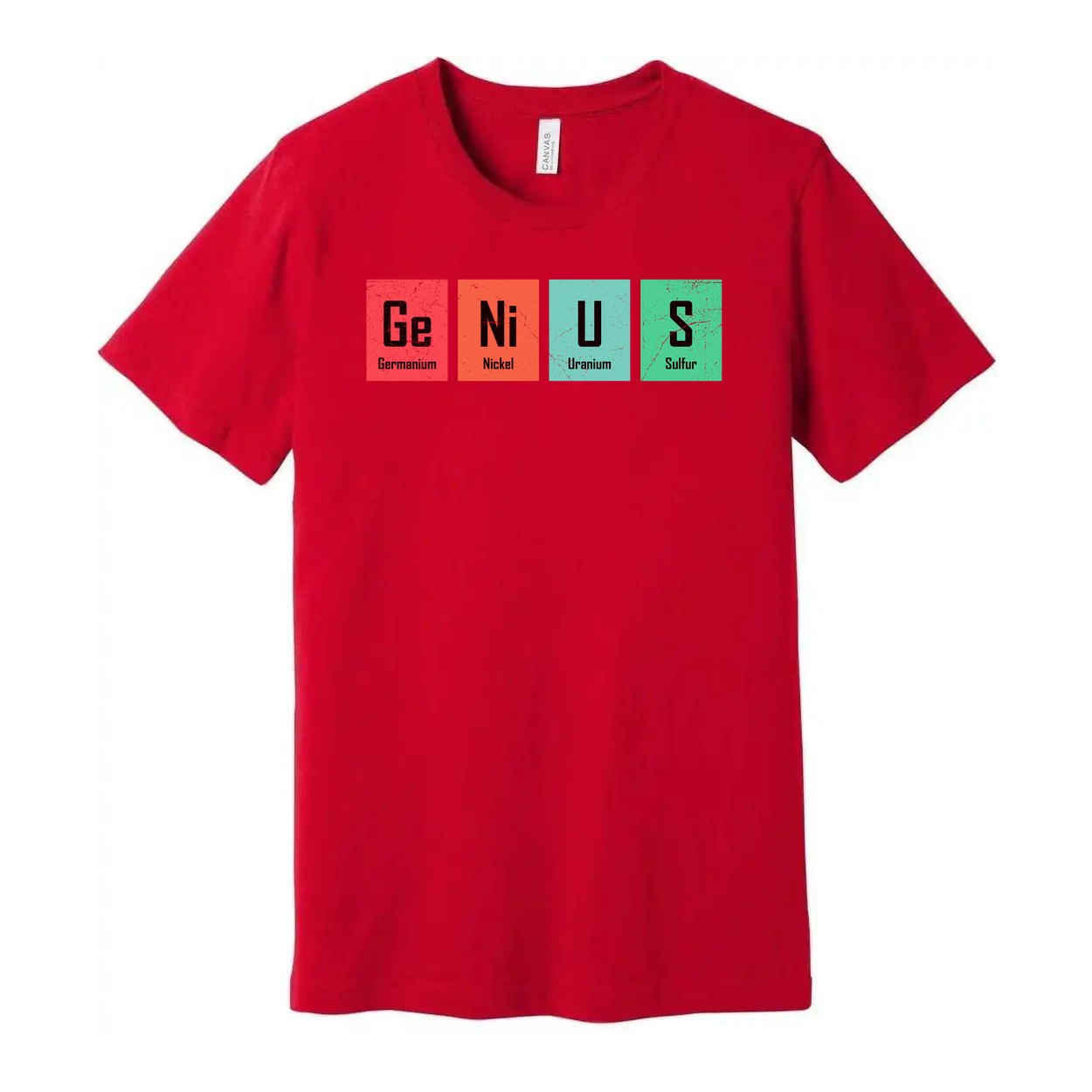 Ge Ni U S Elements Graphic T Shirt Science Themed Unisex Casual Short Sleeve Tee For Education