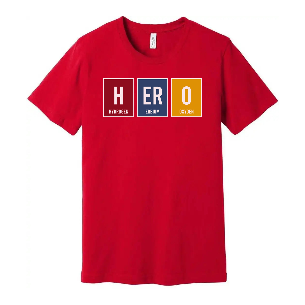 Hero Elements Chemistry Unisex T-Shirt With Hydrogen Erbium Oxygen Graphic