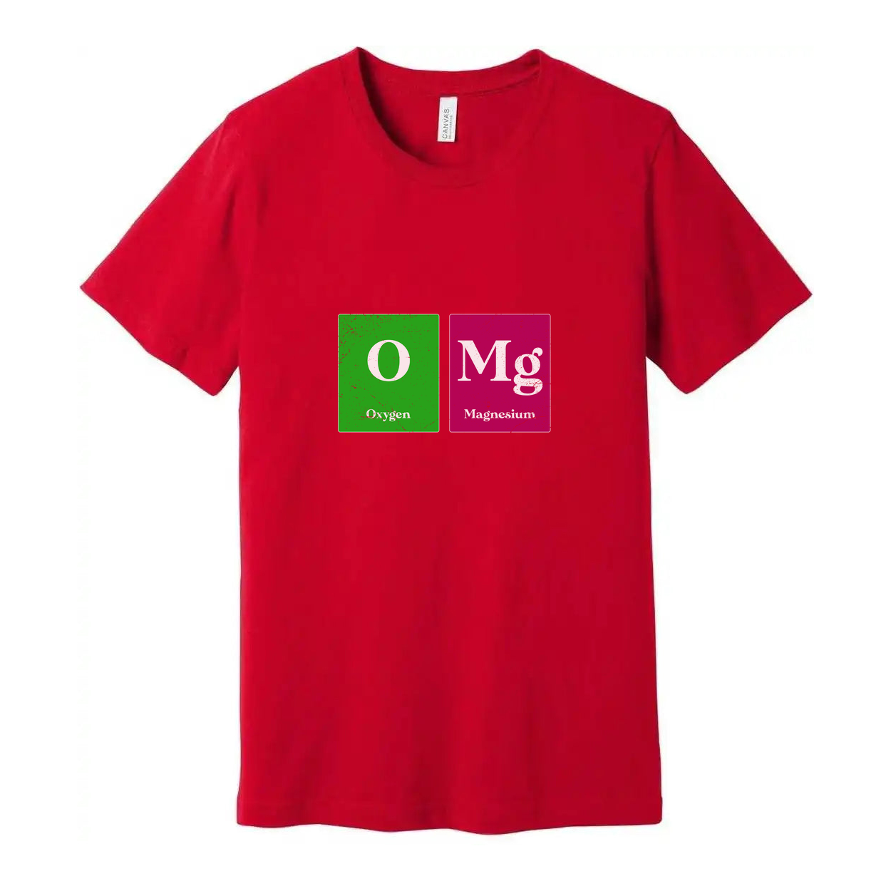 Unisex Graphic Tee With Oxygen And Magnesium Element Symbols For Science Fans And Students