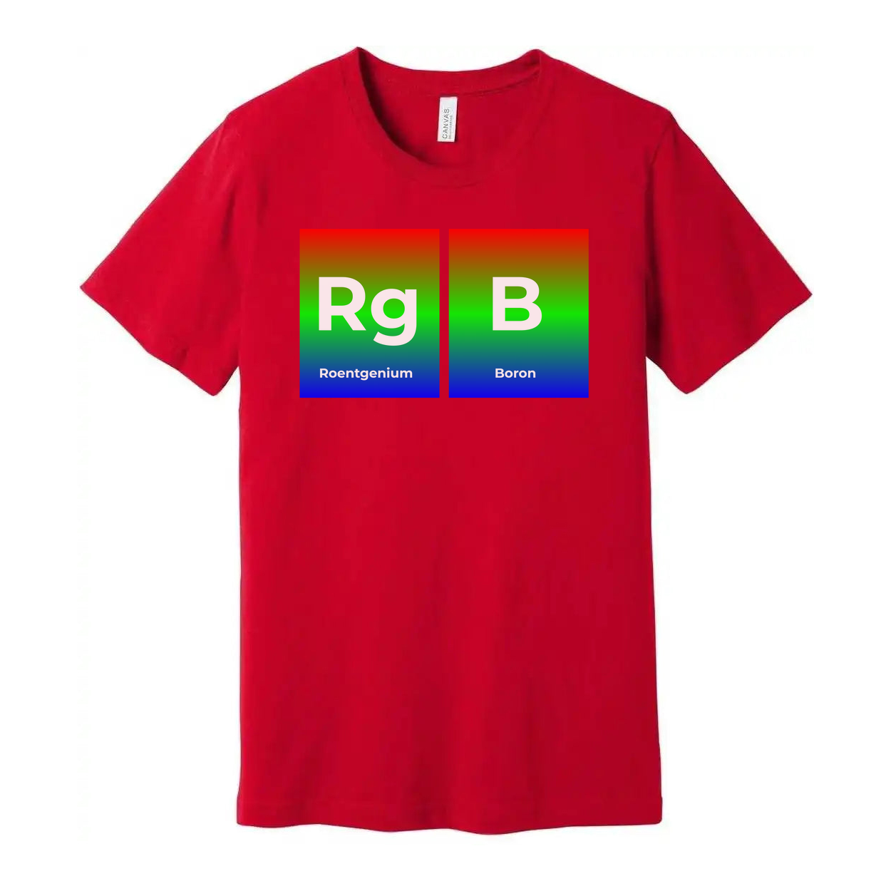 Unisex Science T Shirt With Roentgenium and Boron Element Blocks Design for Science Lovers